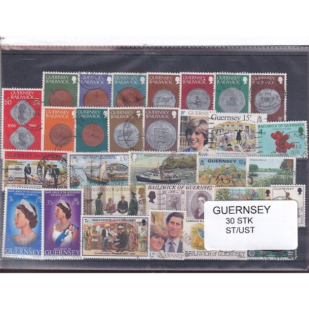Guernsey - 30 Stk. - Stemplet/Ustemplet