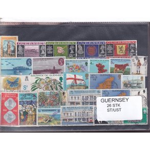 Guernsey - 26 Stk. - Stemplet/Ustemplet