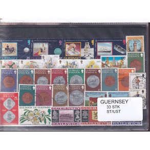 Guernsey - 33 Stk. - Stemplet/Ustemplet