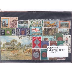 Guernsey - 1 Miniark + 23 Stk. - Stemplet/Ustemplet