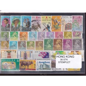 Hong Kong Samling - 36 forskellige Stemplet