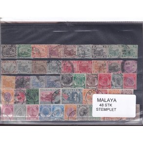 Malaya Samling - 48 Stk. Stemplet