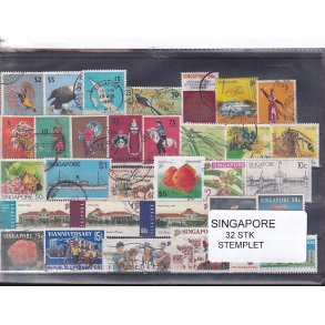 Singapore Samling. 32 Stk. Stemplet