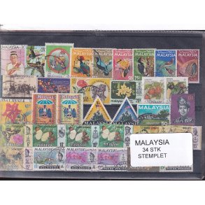 Malaysia Samling - 32 Stk. Stemplet/Ustemplet
