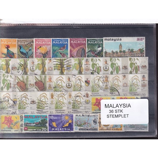 Malaysia Samling - 36 Stk. Stemplet/Ustemplet