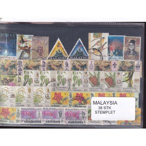 Malaysia Samling - 36 Stk. Stemplet/Ustemplet