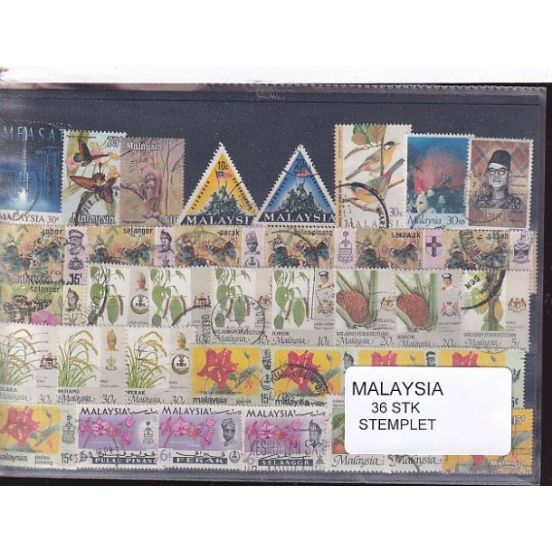 Malaysia Samling - 36 Stk. Stemplet/Ustemplet