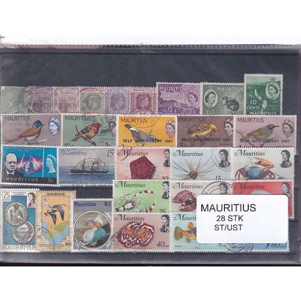 Mauritius Samling - 28 Stk. Stemplet/Ustemplet