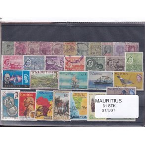 Mauritius Samling - 31 Stk. Stemplet/Ustemplet