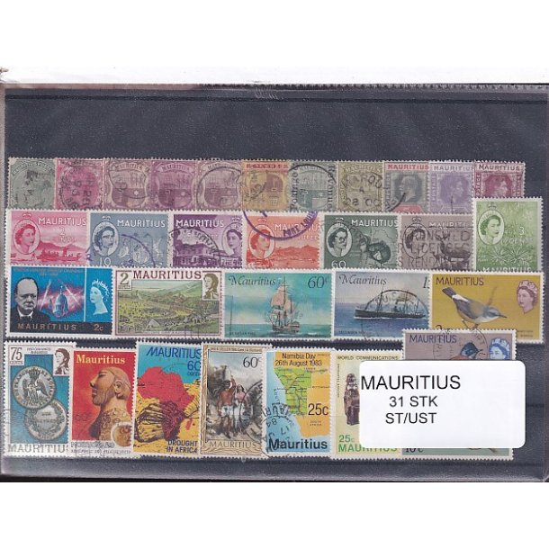 Mauritius Samling - 31 Stk. Stemplet/Ustemplet