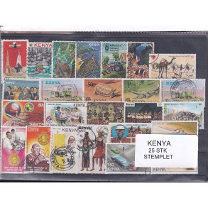 Kenya Samling - 25 Stk. Stemplet 