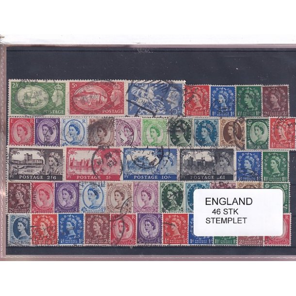 England - 46 Stk. -  Stemplet