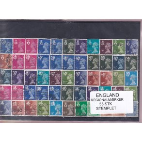 England - Regionalmrker - 55 Stk. - Stemplet