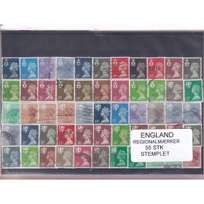 England - Regionalmrker - 55 Stk. - Stemplet