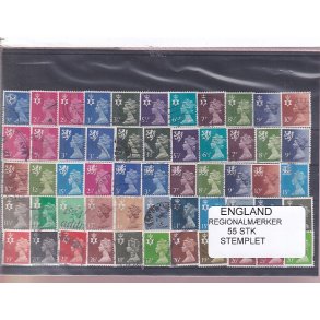 England - Regionalmrker - 55 Stk. - Stemplet
