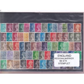 England - Regionalmrker - 66 Stk. - Stemplet