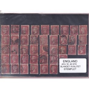 England - AFA 16 - 40 Stk. - Blandet Kvalitet - Stemplet