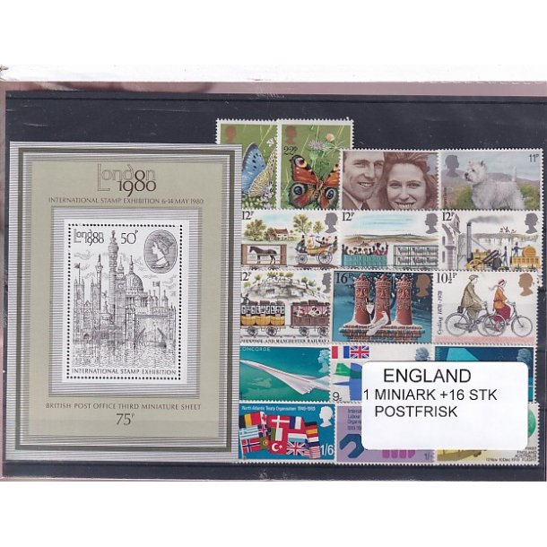 England - 1 Miniark + 16 Stk. -  Postfrisk