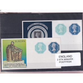 England - 2 Stk. Miniark - Postfrisk
