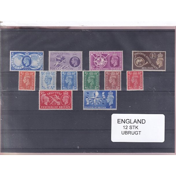 England - 12 Stk. -  Ubrugt