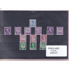 England - 13 Stk. -  Ubrugt