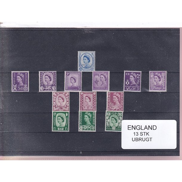 England - 13 Stk. -  Ubrugt