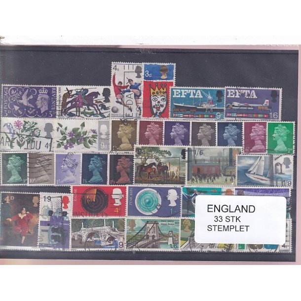 England - 33 Stk. -  Stemplet