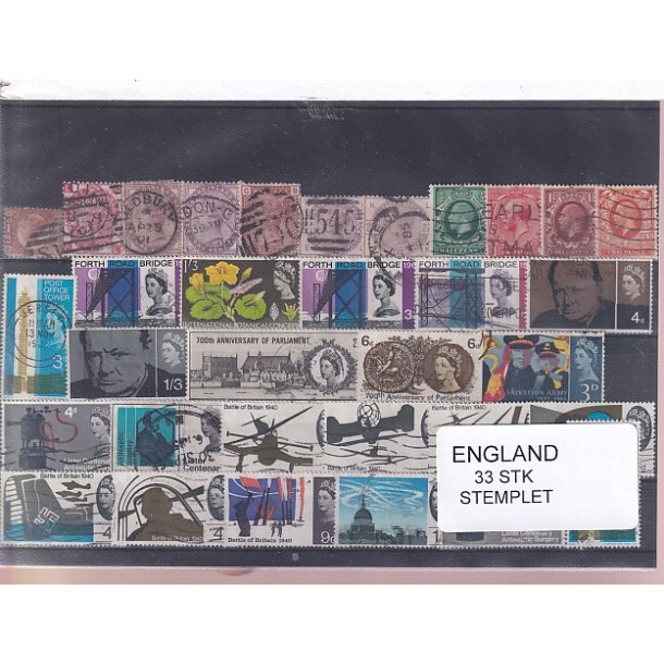 England - 33 Stk. -  Stemplet