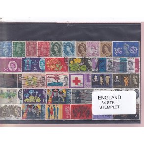 England - 34 Stk. -  Stemplet