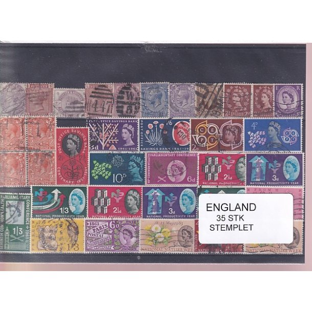 England - 35 Stk. -  Stemplet