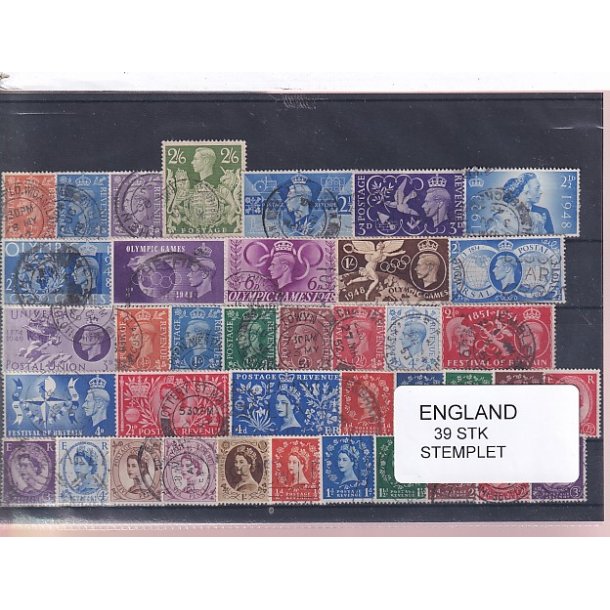 England - 39 Stk. -  Stemplet
