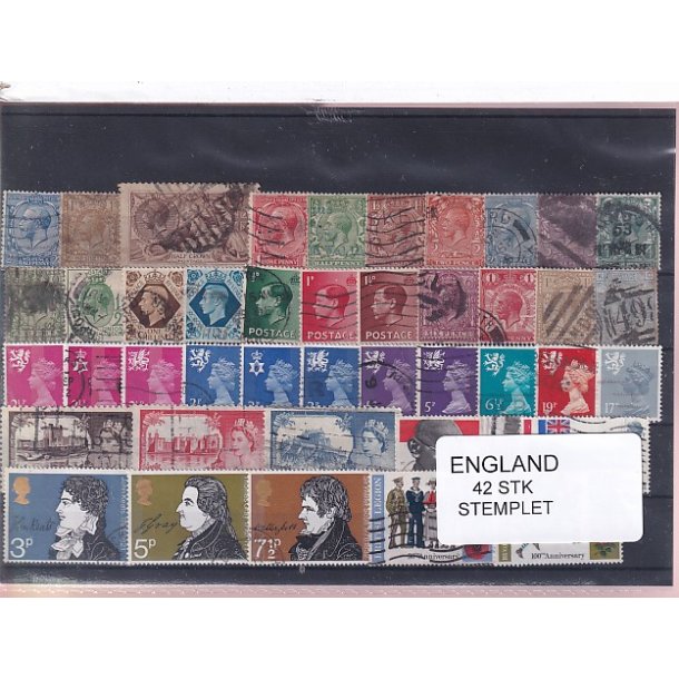 England - 42 Stk. -  Stemplet