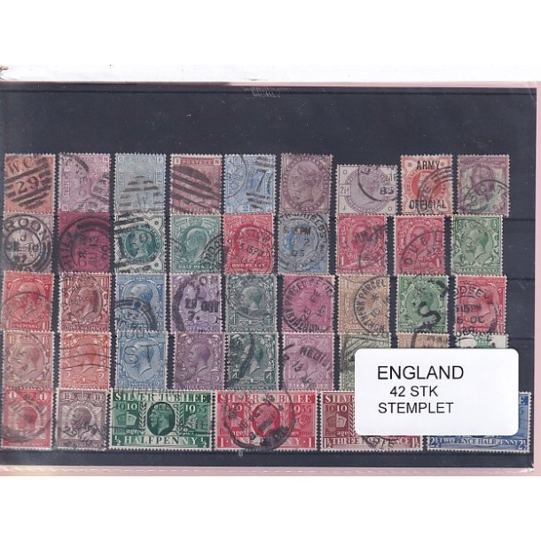 England - 42 Stk. -  Stemplet