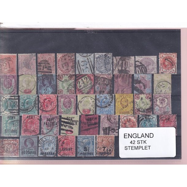 England - 42 Stk. -  Stemplet