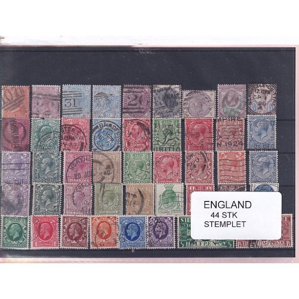 England - 44 Stk. -  Stemplet