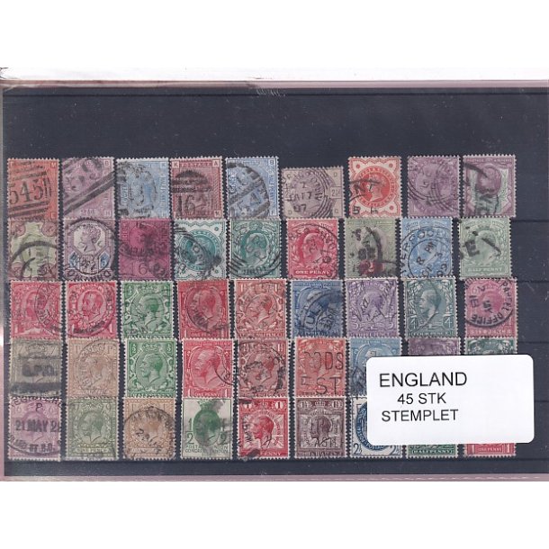 England - 45 Stk. -  Stemplet