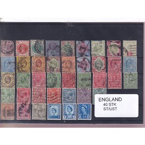 England - 40 Stk. -  Stemplet/Ustemplet