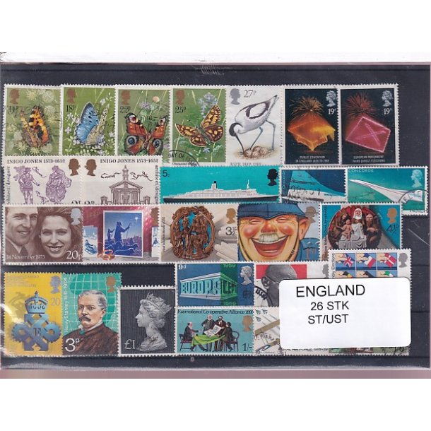 England - 26 Stk. -  Stemplet/Ustemplet