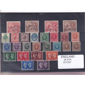 England - 26 Stk. -  Stemplet/Ustemplet