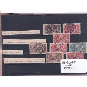  England - 8 Stk. -  Stemplet
