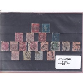 England - 18 Stk. -  Stemplet