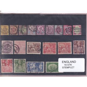 England - 19 Stk. -  Stemplet