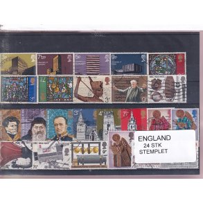 England - 24 Stk. -  Stemplet