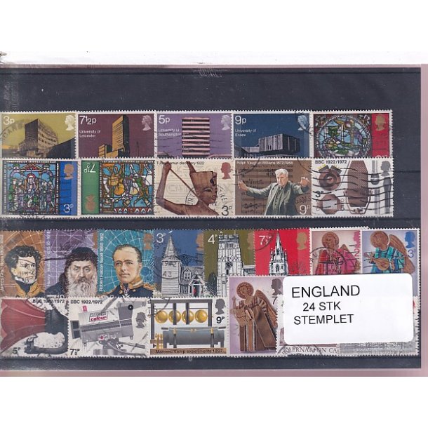 England - 24 Stk. -  Stemplet
