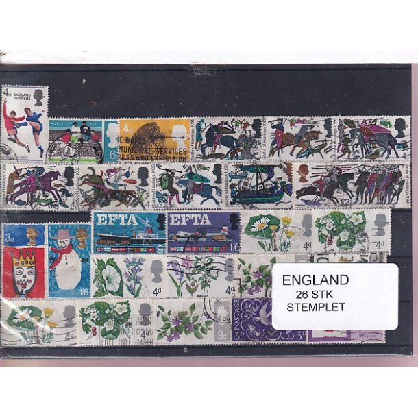 England - 26 Stk. -  Stemplet