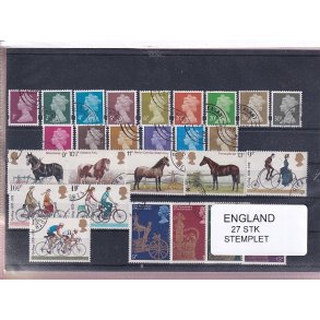 England - 27 Stk. -  Stemplet