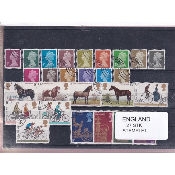 England - 27 Stk. -  Stemplet