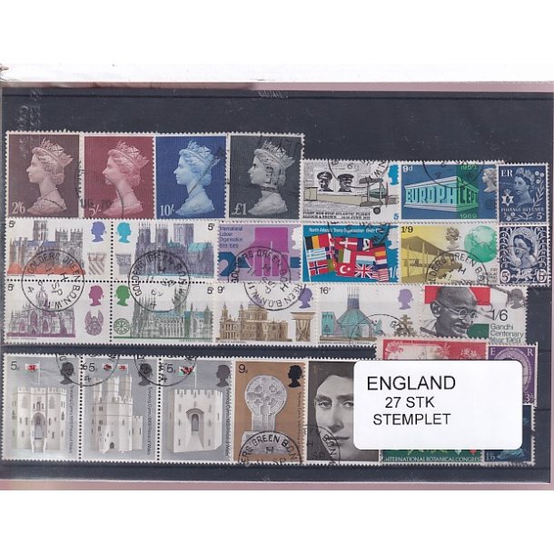 England - 27 Stk. -  Stemplet