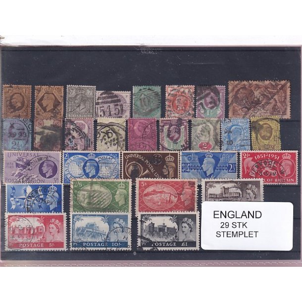 England - 29 Stk. -  Stemplet