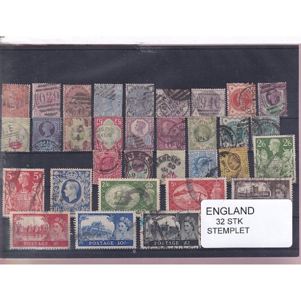 England - 32 Stk. -  Stemplet